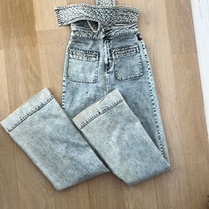 Ulla Johnson Highway, East wide tight jeans size to acid washed